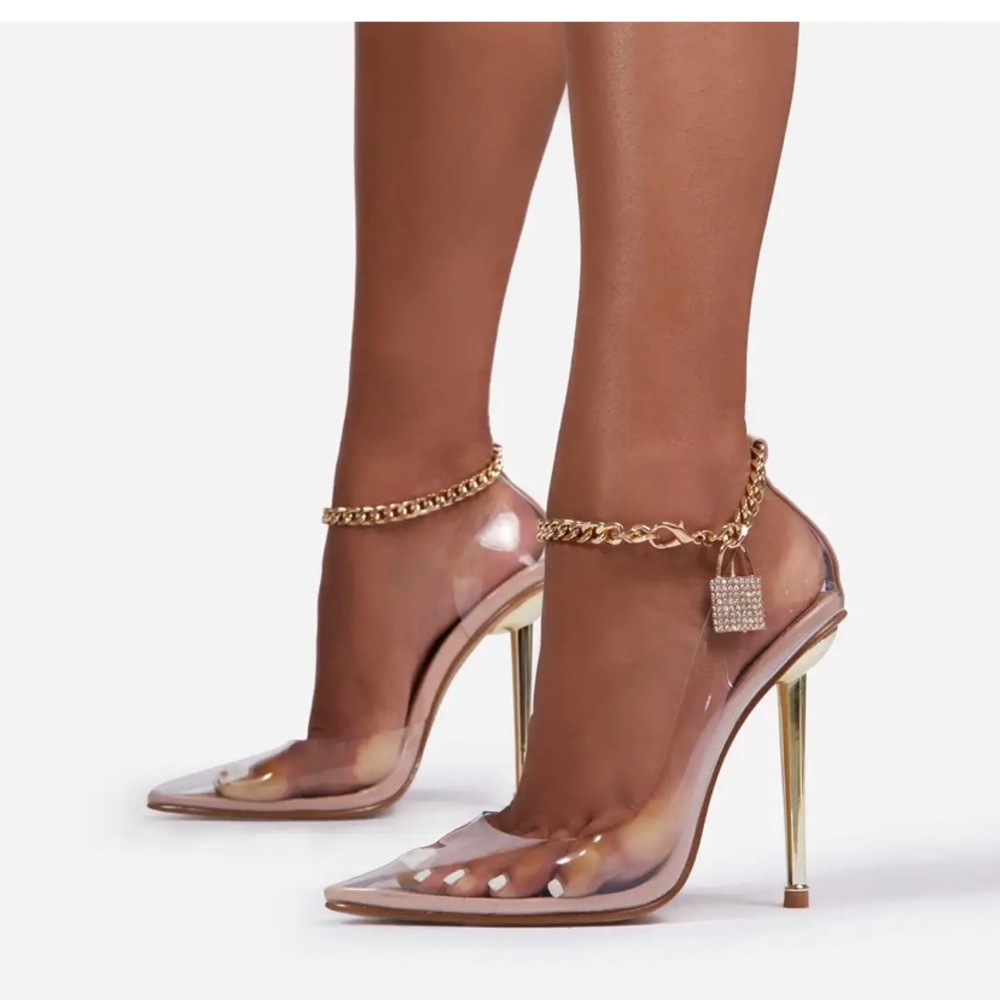 Nude Perspex Heels